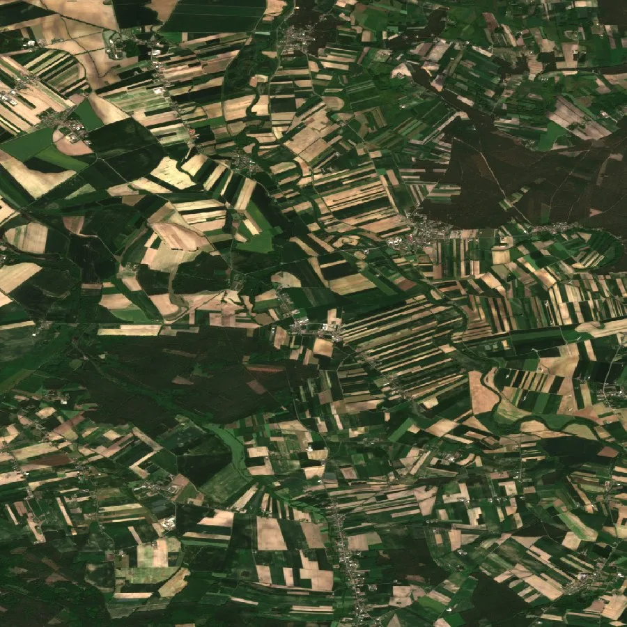 Optical satellite scene, Wielkopolska
